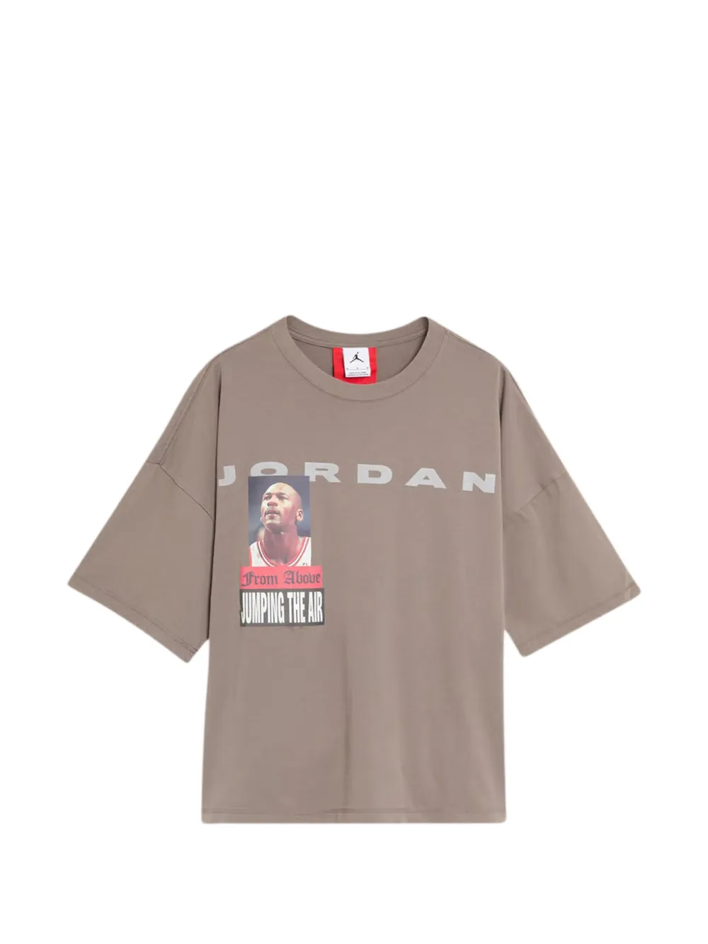 Jordan 어보브 그래픽 프린트 오버사이즈 티셔츠 | 그레이 | Image 1
