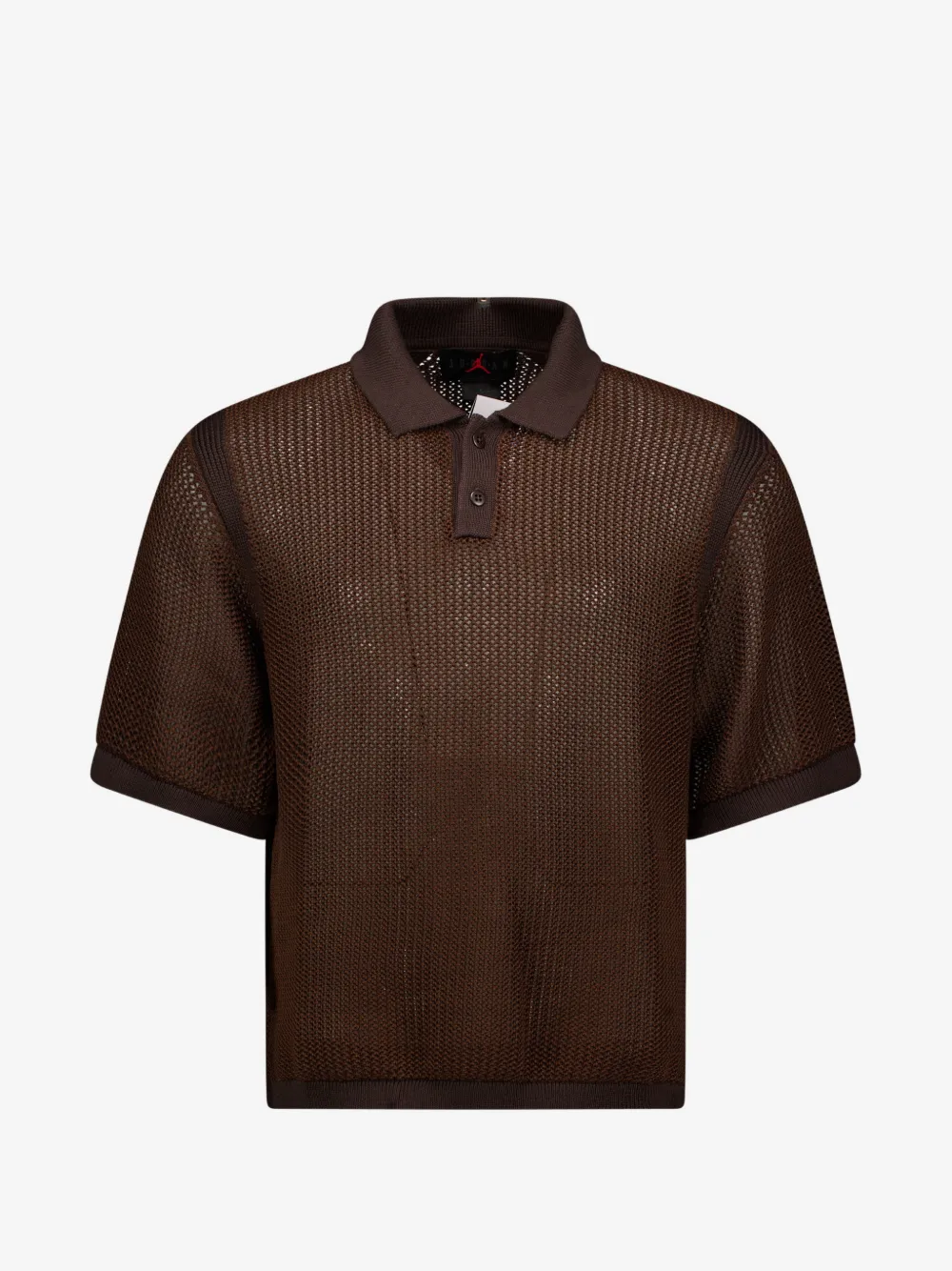 Jordan Jordan Flight open-knit polo shirt | Brown | Image 1