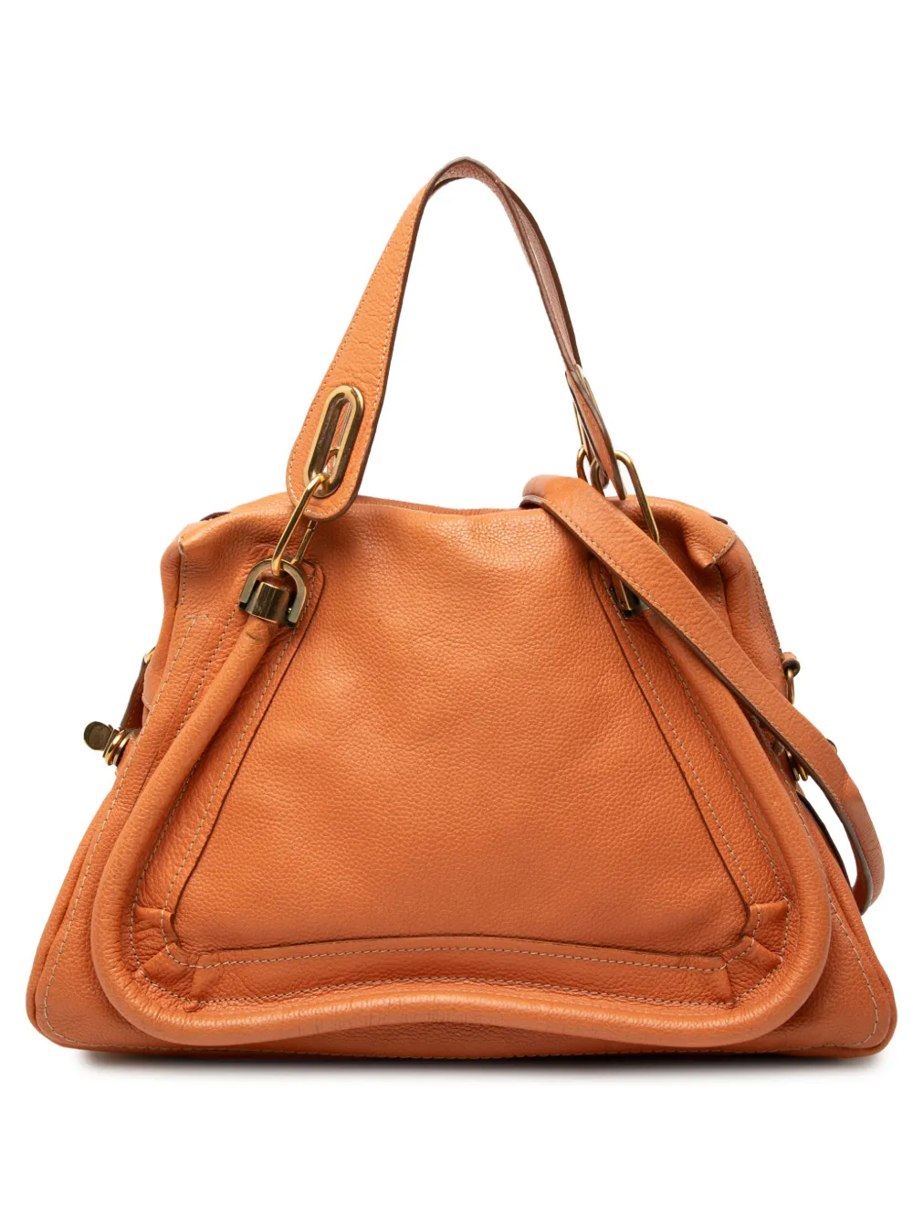 Chloé Pre-Owned 2013 Medium Leather Paraty satchel - Arancione