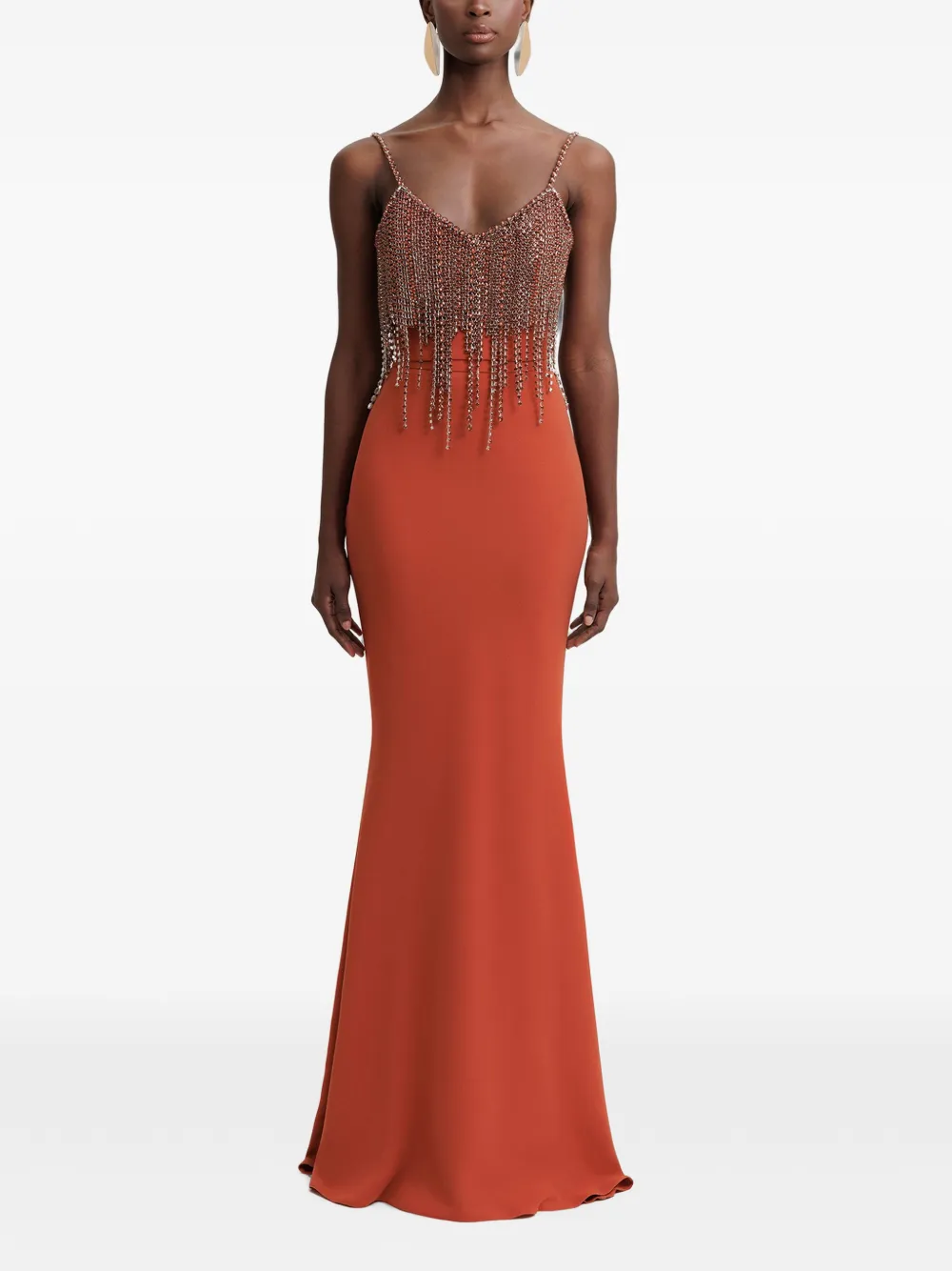 Gemy Maalouf High waist maxi-rok Oranje
