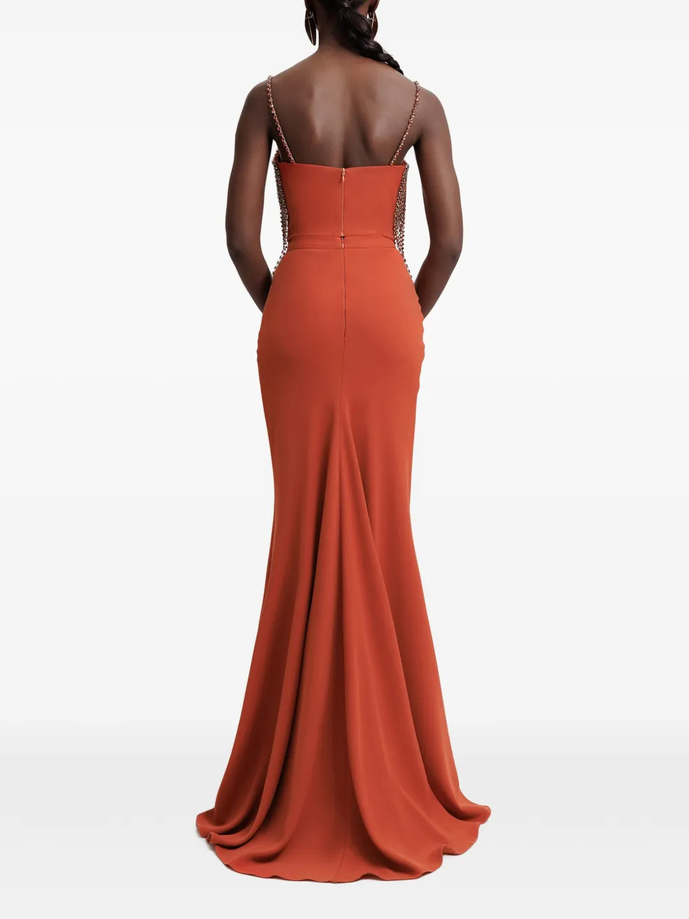 Gemy Maalouf High waist maxi-rok Oranje