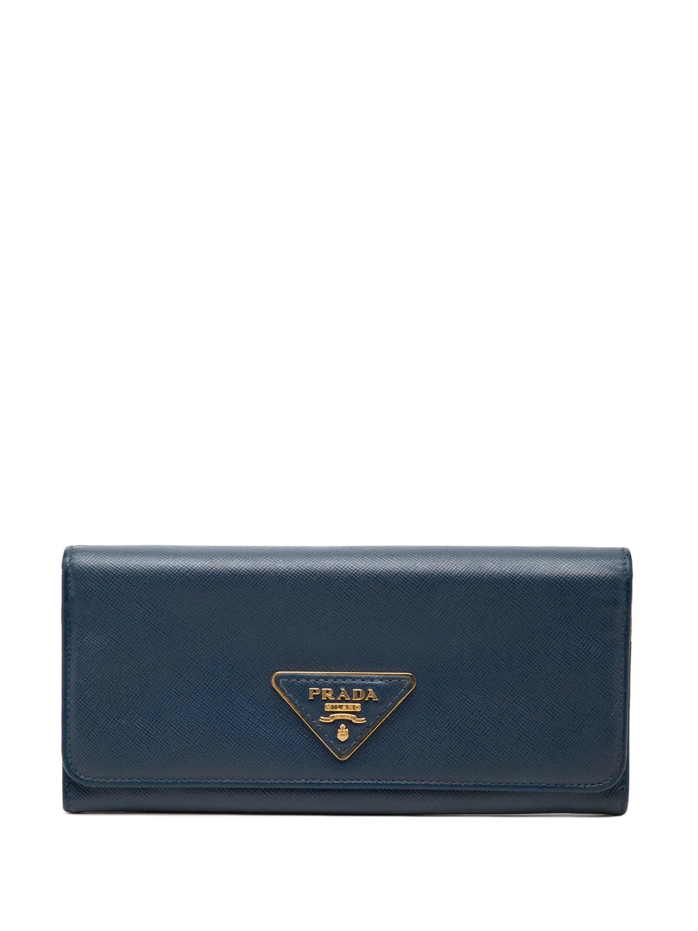 Prada Pre-Owned 2013-2026 längliches Saffiano Lux Continental Portemonnaie - Blau