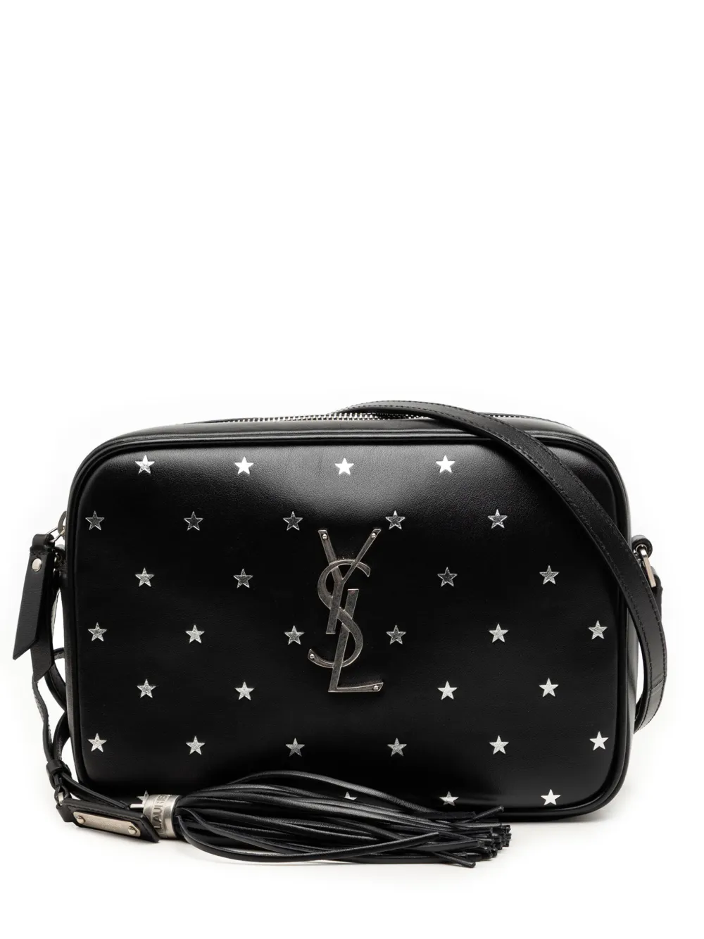 Saint Laurent Pre-Owned 2019 Calfskin Monogram Star Lou Tassel Camera Bag crossbody bag - Nero
