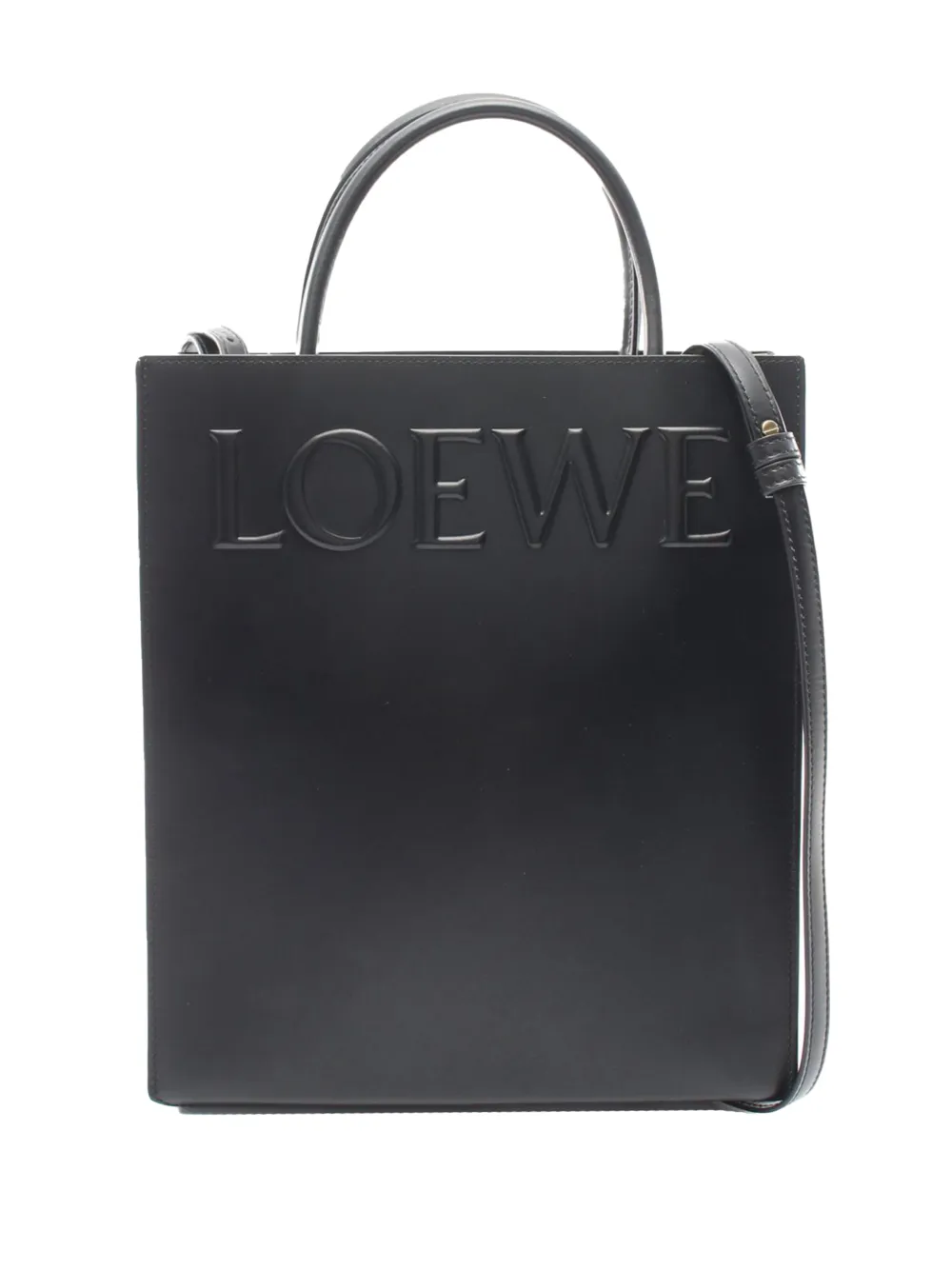Loewe Pre-Owned 2023-2026 Leather Standard A4 satchel - Black
