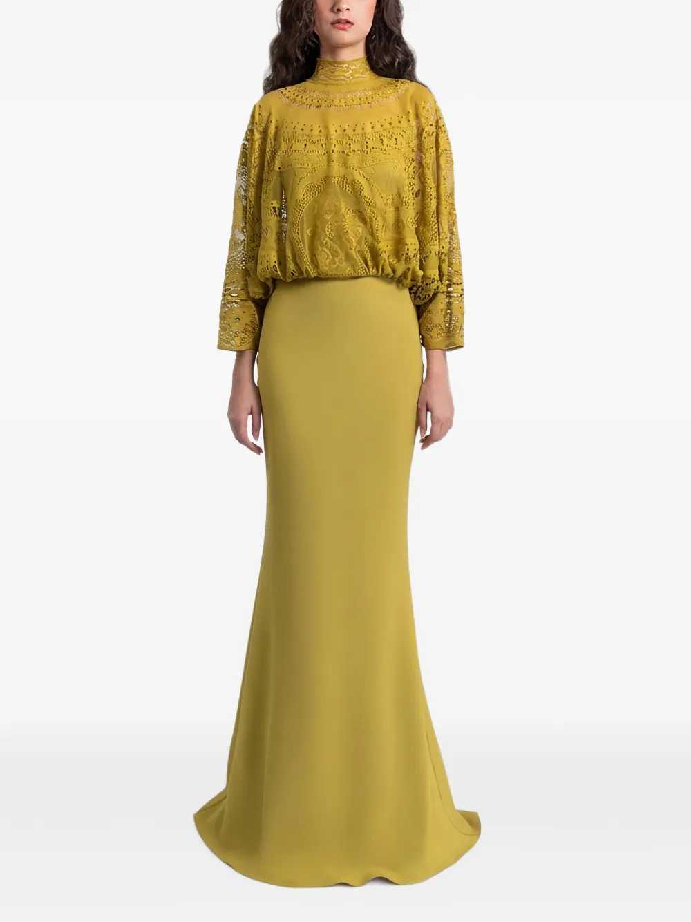 Gemy Maalouf High waist maxi-rok Geel