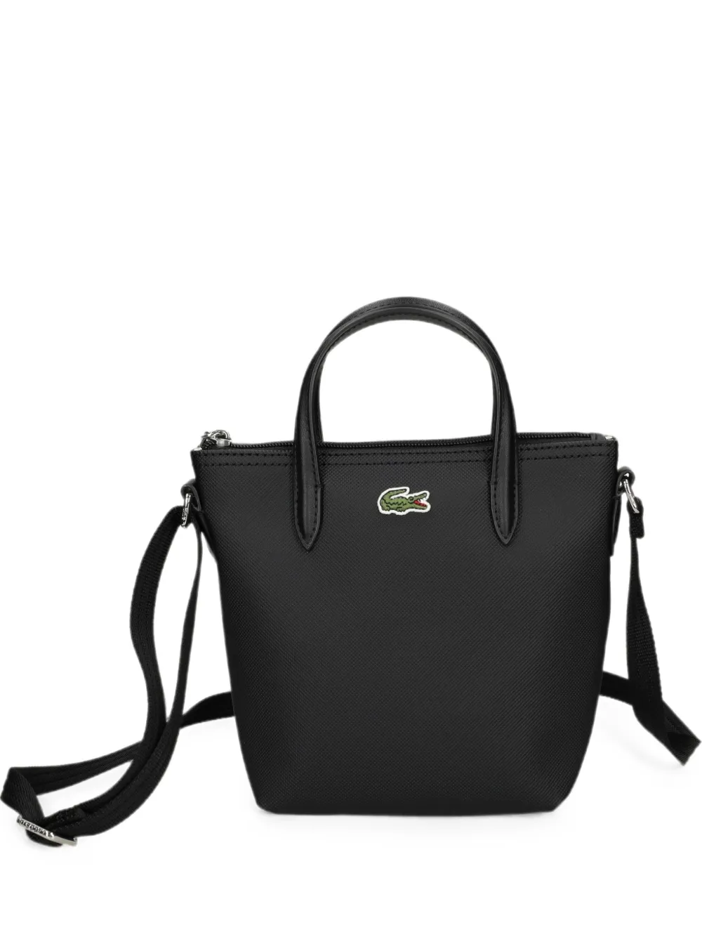 Lacoste Logo-appliqué Tote Bag In Black