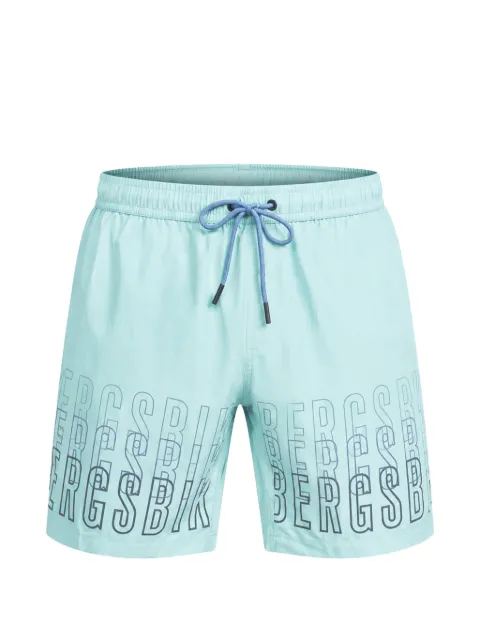 Bikkembergs shorts de playa con cordones y logo estampado
