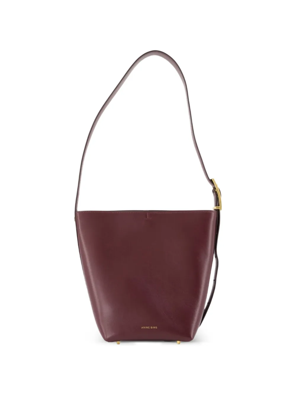 ANINE BING Elly grained-leather shoulder bag - Red