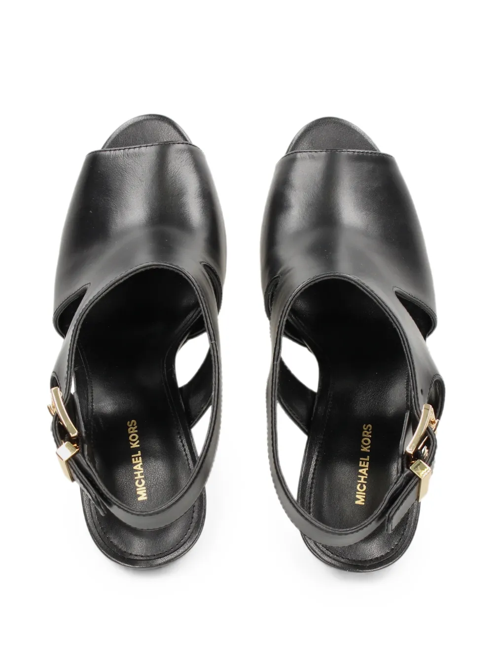 Michael Kors Harper logo-charm sandals Zwart