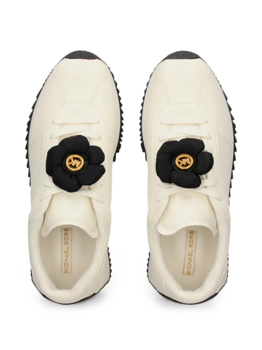 Michael Kors flower-embellishment sneakers Beige