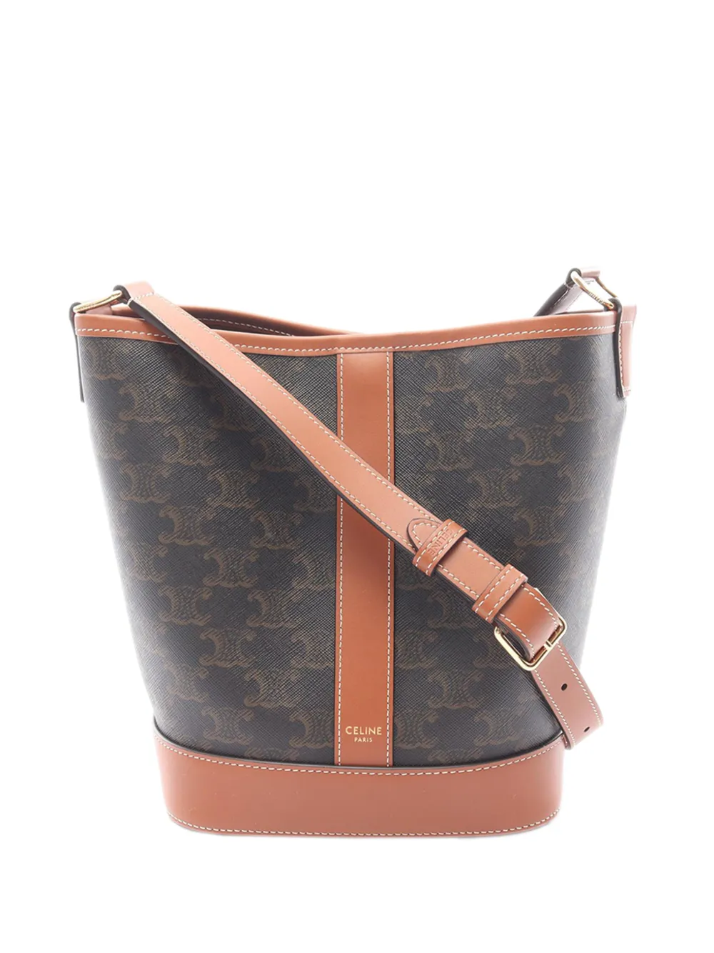 Celine Pre-Owned 2023-2024 kleine Triomphe Canvas-Beuteltasche - Braun