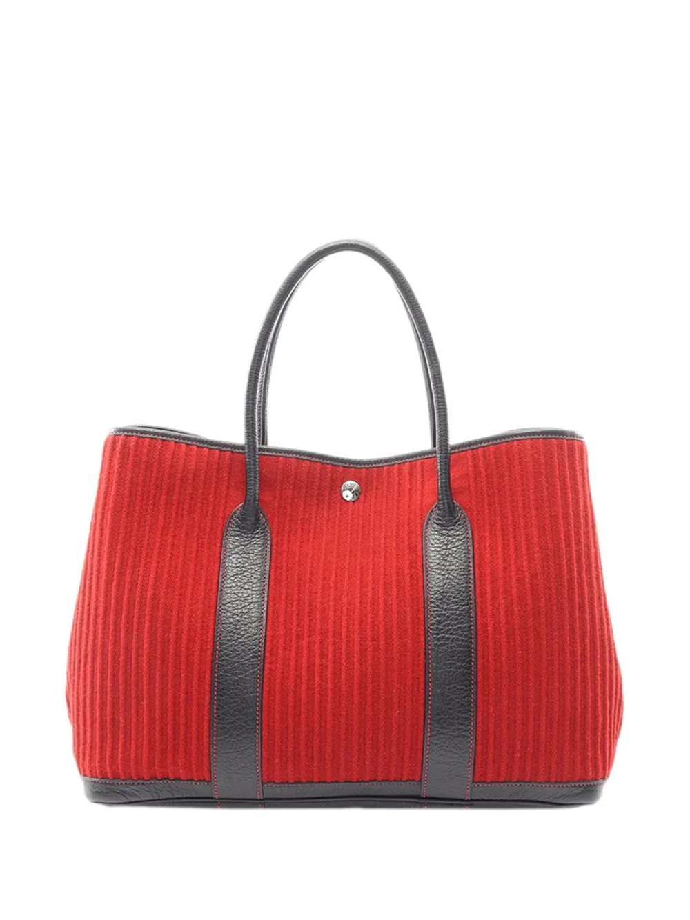 Hermès Pre-Owned 2006 Ribbed Wool and Negonda Garden Party 36 tote bag - Rosso