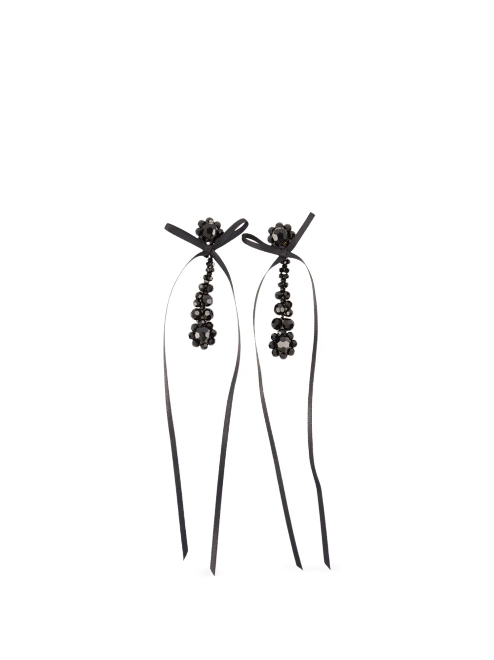 Simone Rocha Victorian Drip bow-detail earrings - Schwarz