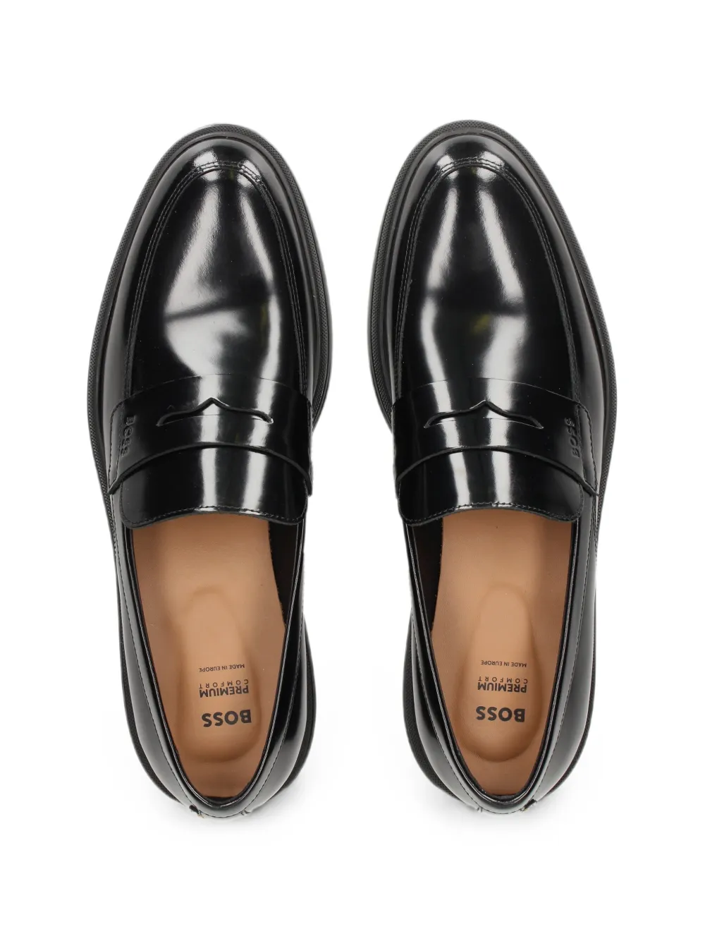 BOSS penny-slot loafers Zwart