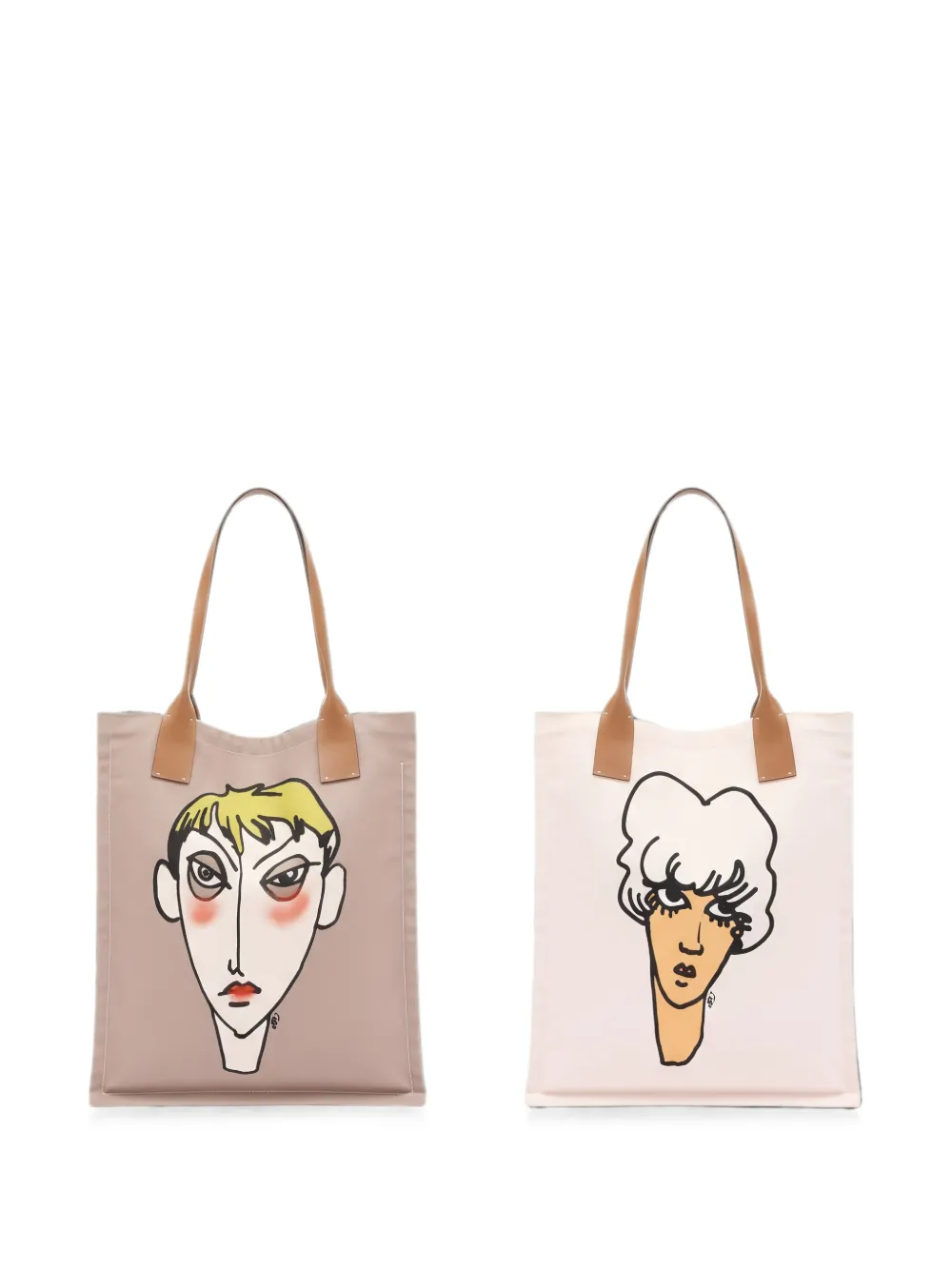 Odeeh Graphic-print Tote Bag In Neutral