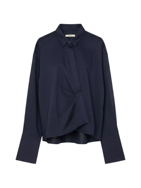 Odeeh pleated long-sleeve shirt