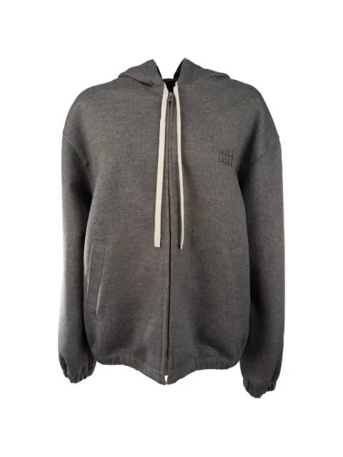 Miu Miu hoodie con parche del logo y cordones
