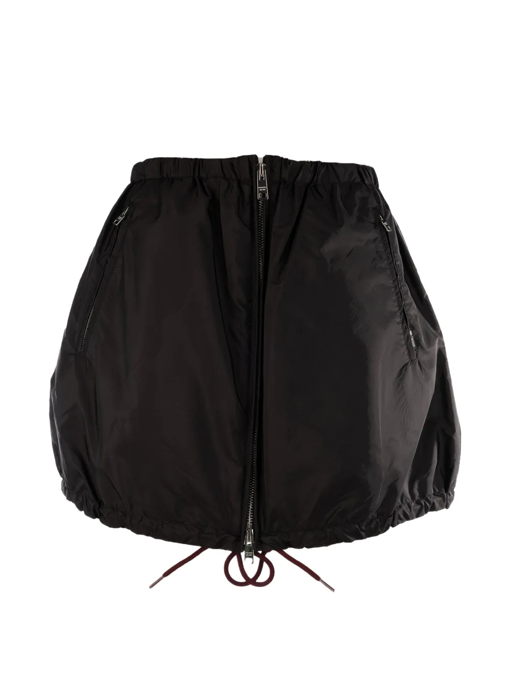 Prada mini zip-up bubble-hem skirt - Schwarz