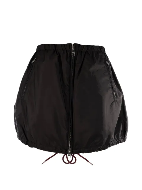 Prada mini zip-up bubble-hem skirt