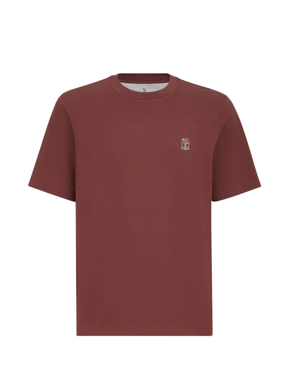 Brunello Cucinelli logo-print T-shirt - Rosso