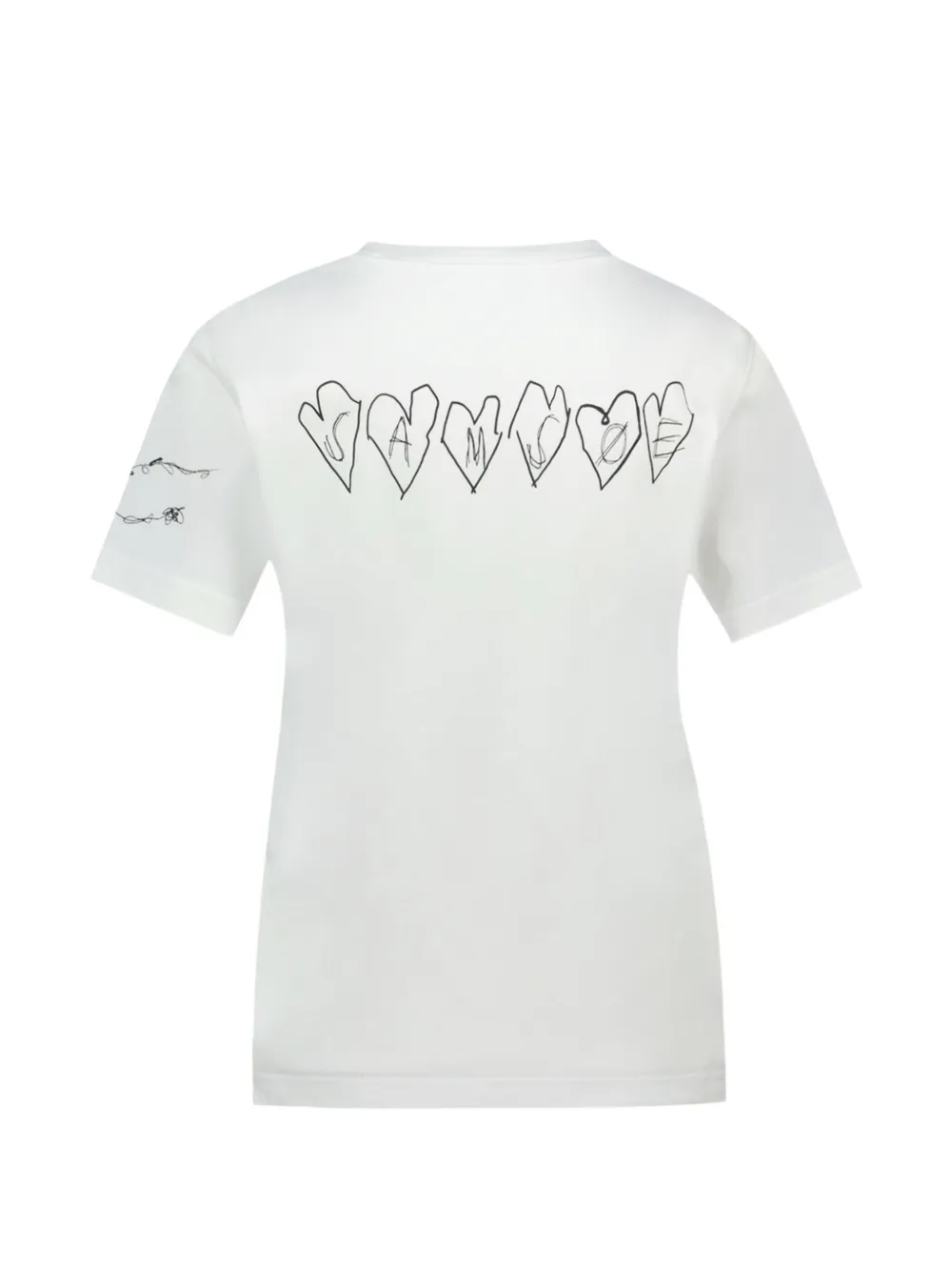 SAMSOE Sacamino SS T-shirt met grafische print Wit