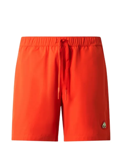 Moose Knuckles logo-patch drawstring swim shorts