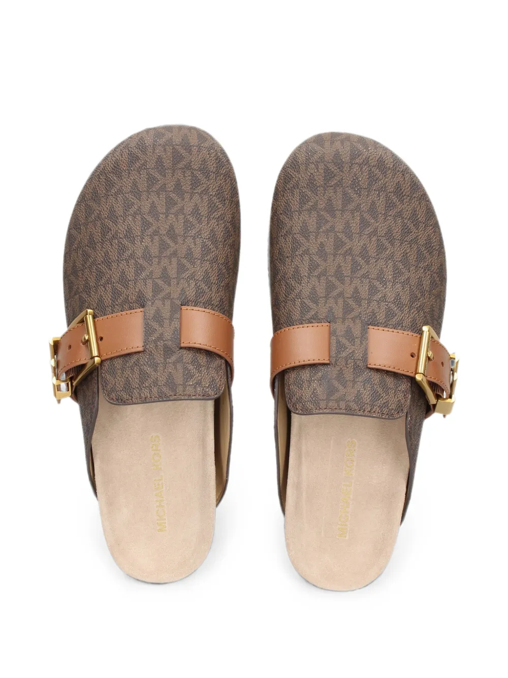 Michael Kors monogram-pattern buckle-fastening mules Bruin