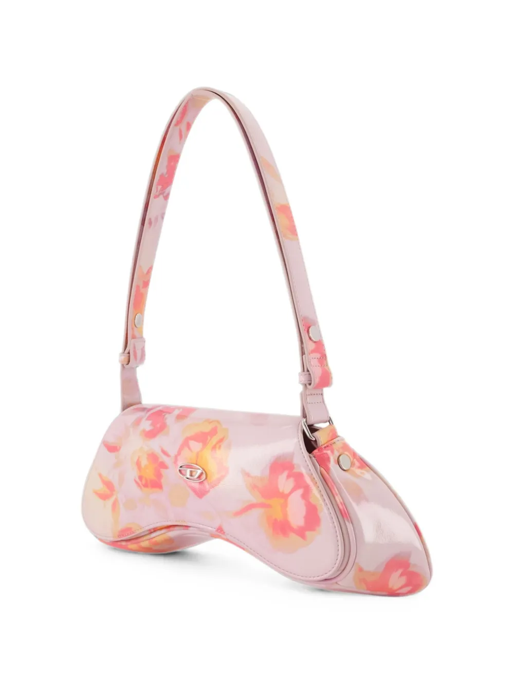 Diesel Play schoudertas met bloemenprint Roze