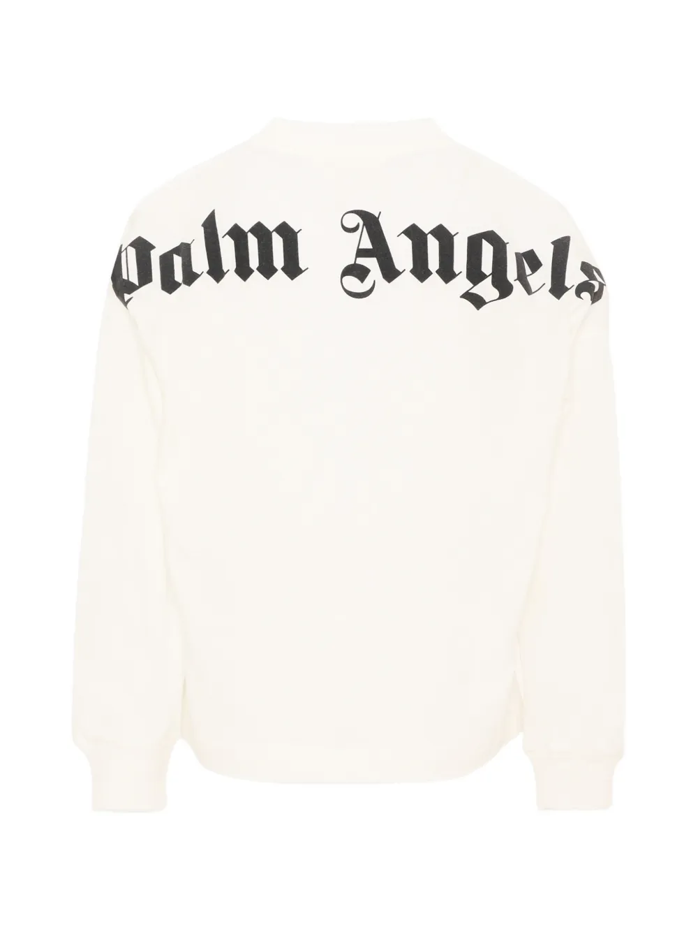 Palm Angels Kids T-shirt met lange mouwen en logo-print Wit