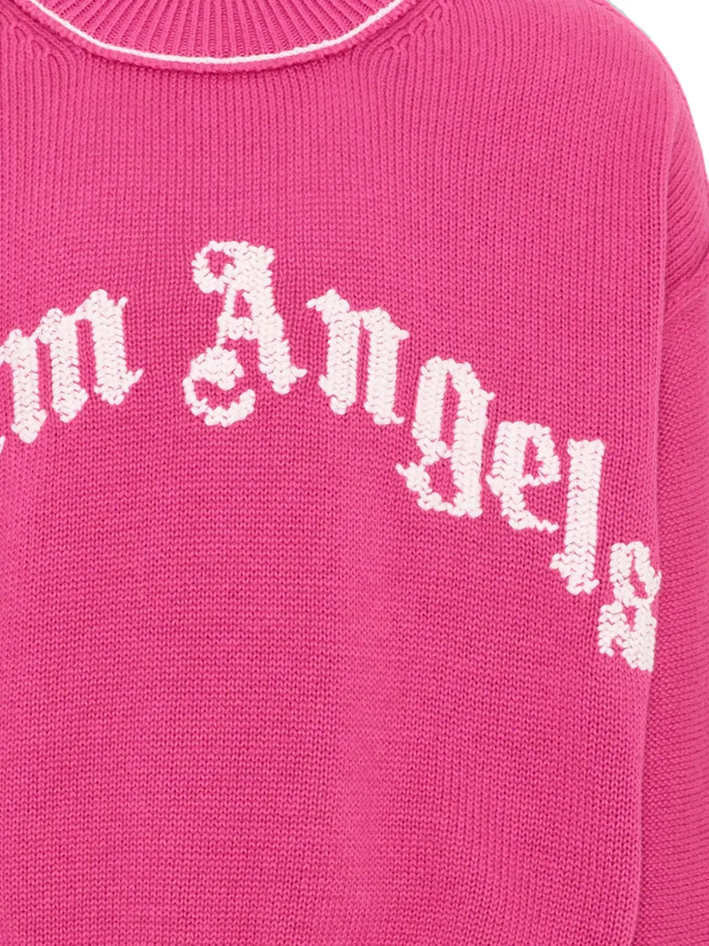Palm Angels Kids Trui met intarsia logo Roze