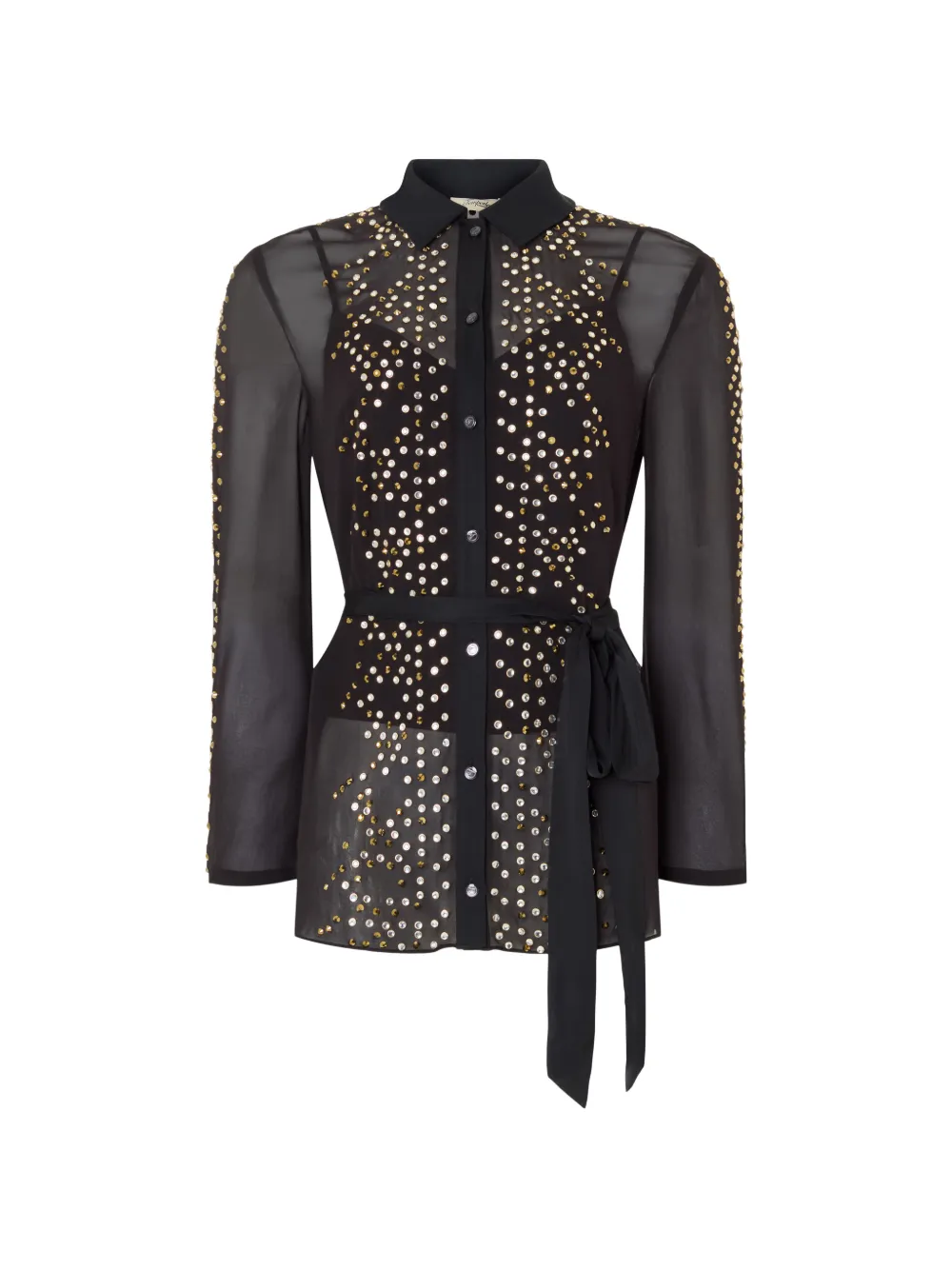 Temperley London Oberon Hemd mit Nieten - Schwarz