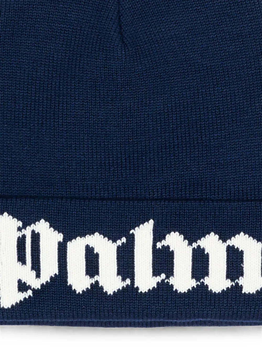 Palm Angels Kids Intarsia muts Blauw