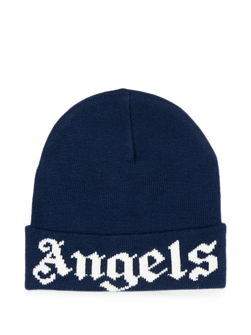 Palm Angels Kids Intarsia muts Blauw