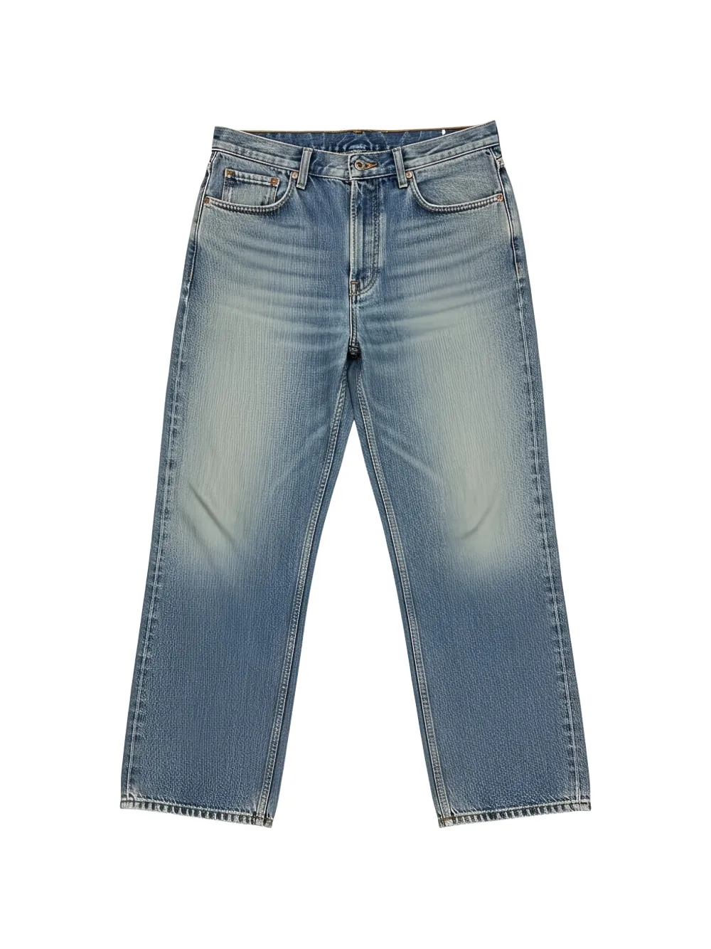 Odeeh faded-effect whiskering jeans - Blu