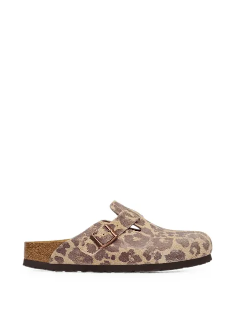 Birkenstock mules Boston à imprimé léopard