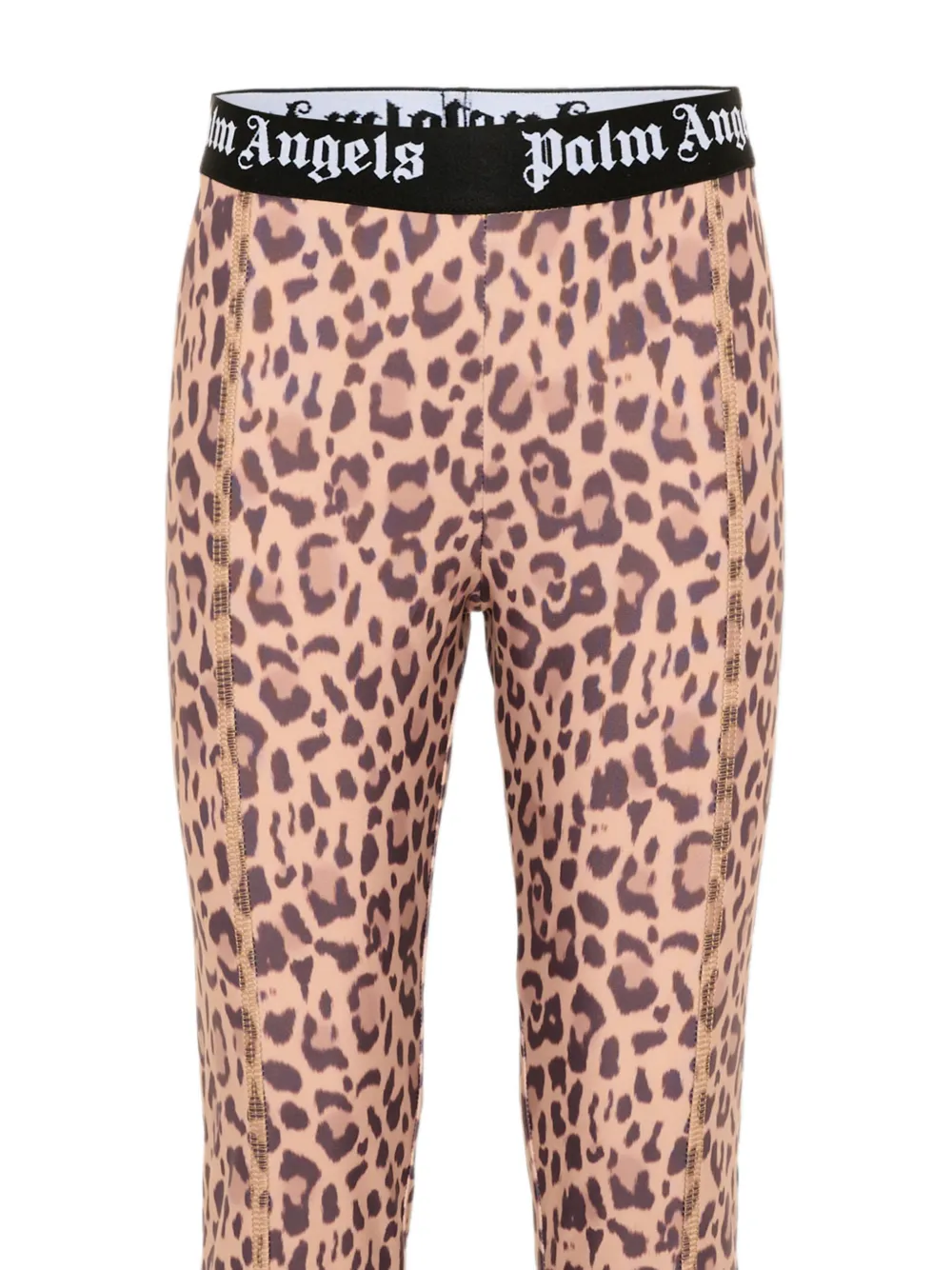Palm Angels Kids Legging met luipaardprint Beige