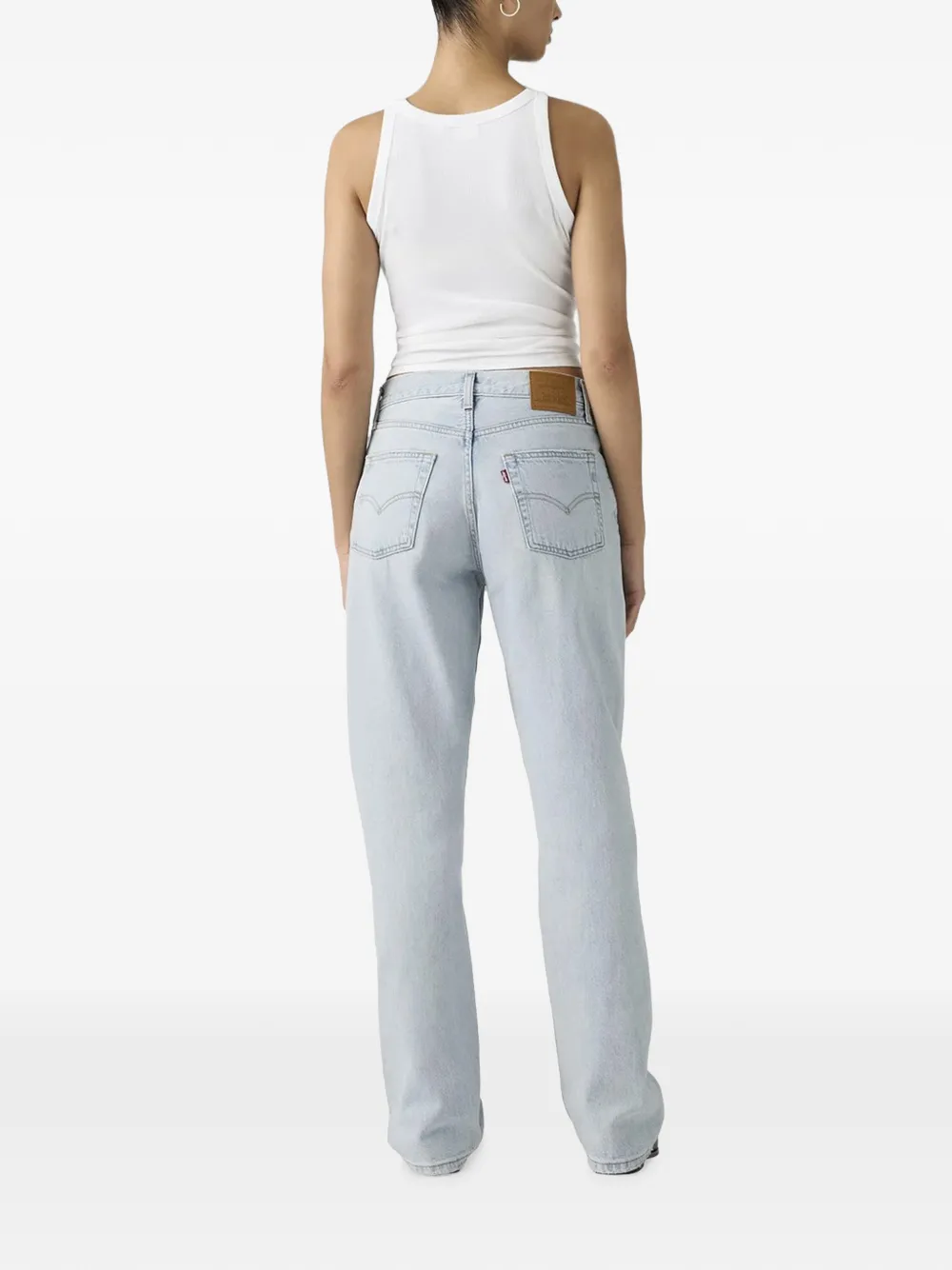 Levi's Easy Dad faded-effect straight-leg jeans Blauw