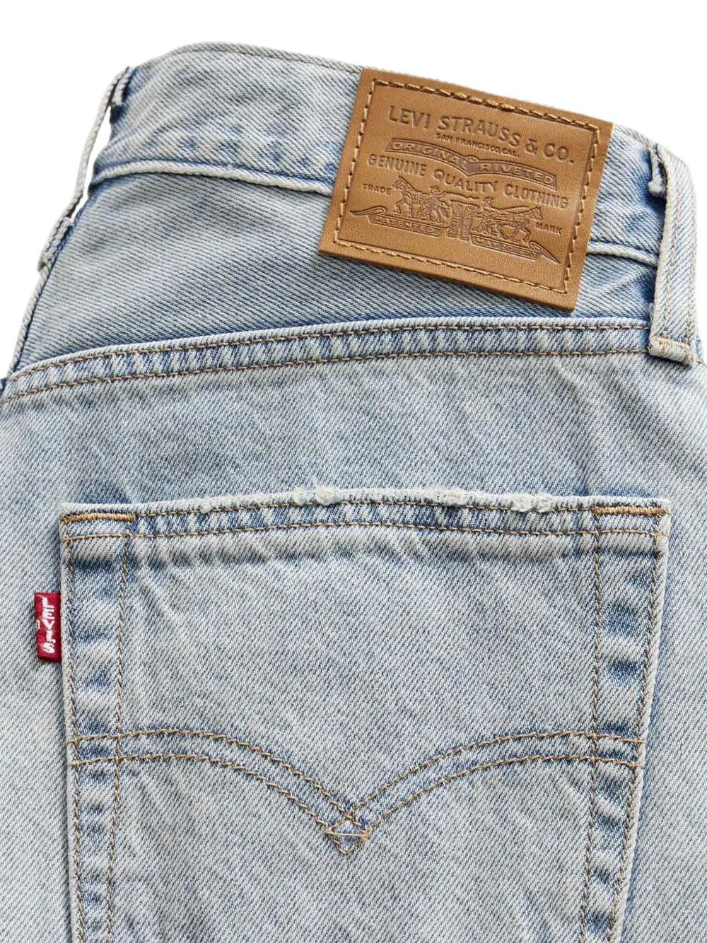 Levi's Easy Dad faded-effect straight-leg jeans Blauw