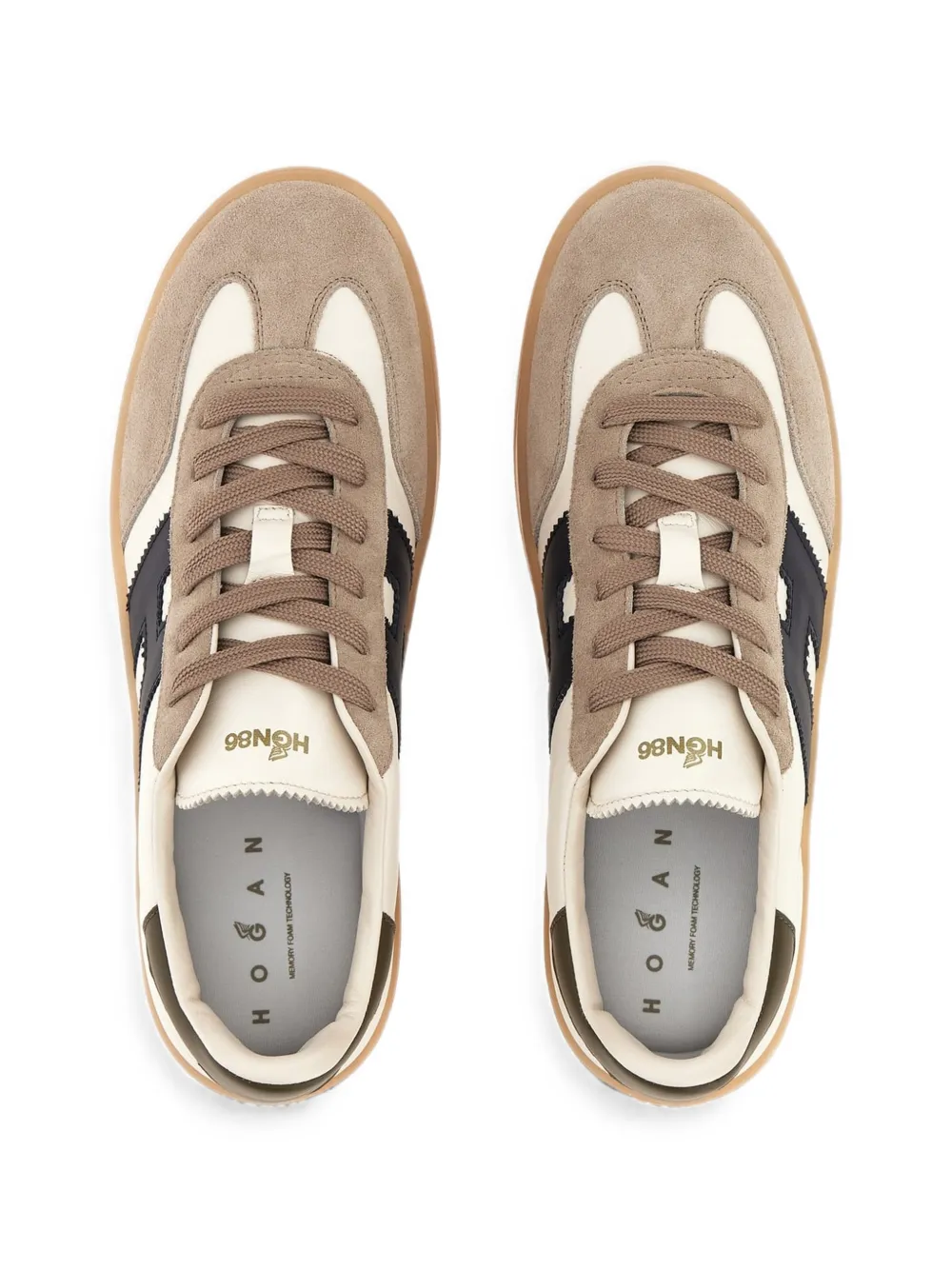Hogan Cool logo-patch sneakers Beige