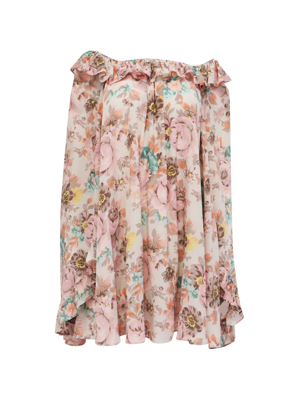 Chloé Vintage ruffled floral-print dress - Rosa