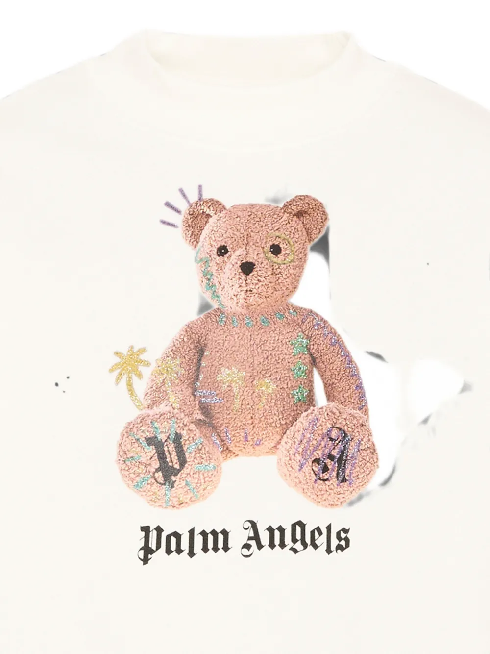 Palm Angels Kids Sweater met ronde hals Wit
