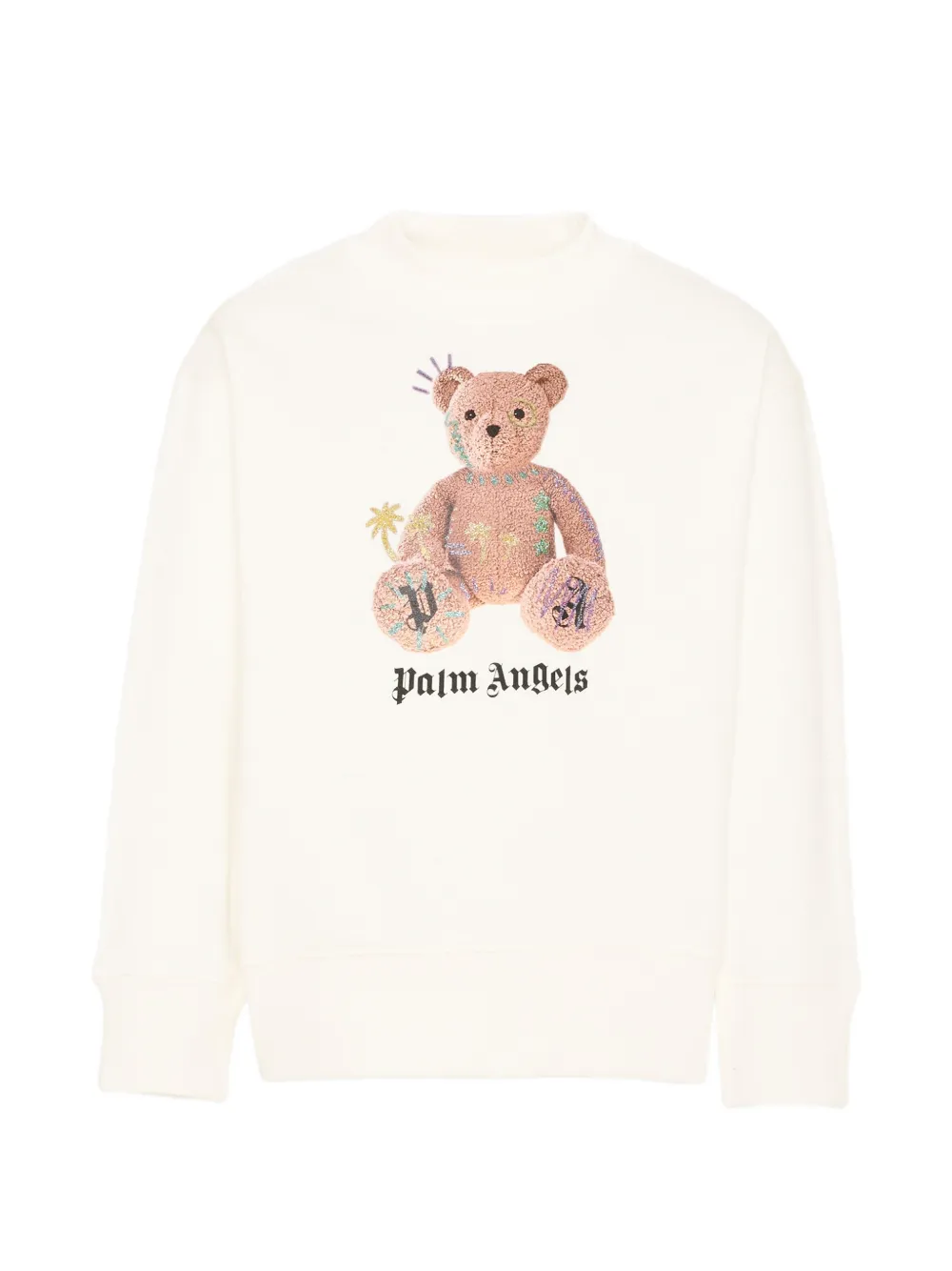 Palm Angels Kids crew-neck sweatshirt - Bianco