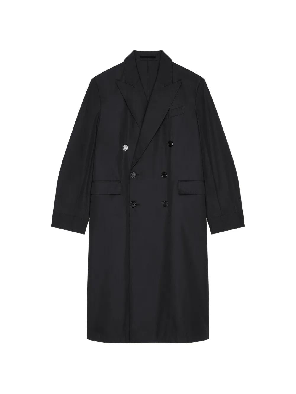 Givenchy Couture Seam double-breasted coat in poplin - Schwarz