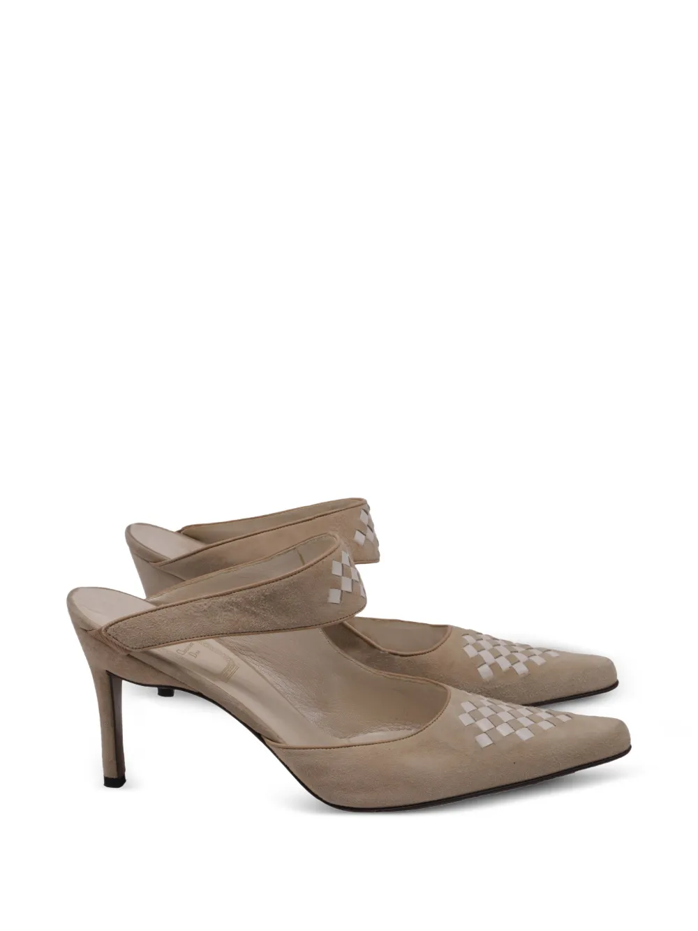 Christian Dior Pre-Owned 2010s woven pointed-toe sandals - Toni neutri