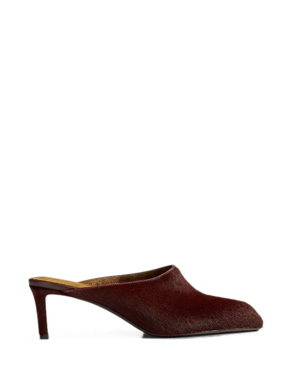 Khaite Colt Low Mules in Red