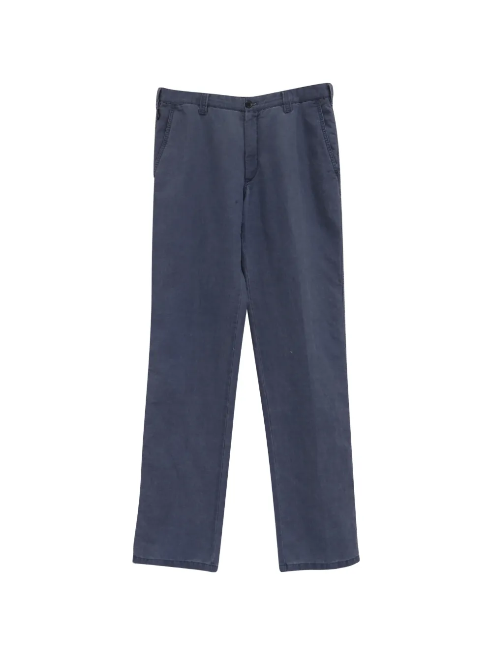Pre-owned Giorgio Armani Straight-leg Trousers In Blue