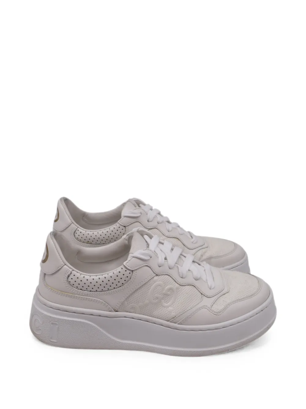Gucci Pre-Owned GG embossed sneakers - Bianco