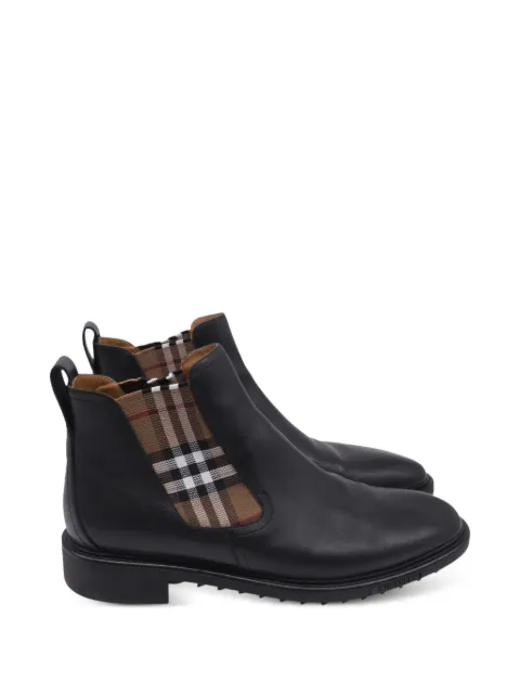 Burberry Pre-Owned Allostock Check Chelsea boots