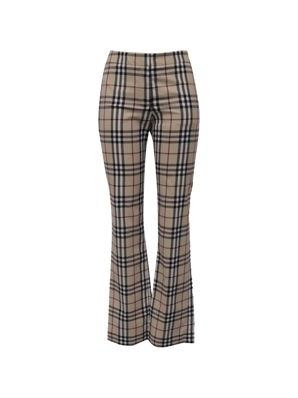 Burberry Pre-Owned Check flared trousers - Toni neutri