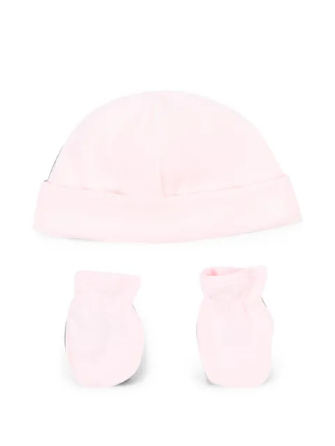 Petit Bateau velour beanie hat and mittens set
